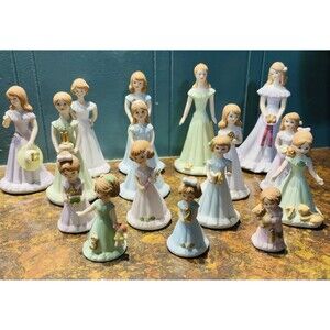 Brunette Hallmark Enesco Porcelain Birthday Collectibles, Age 1 Thru 16 Years